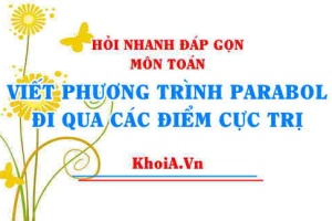 Viết phương trình parabol đi qua các điểm cực trị? Hỏi nhanh đáp gọn môn Toán